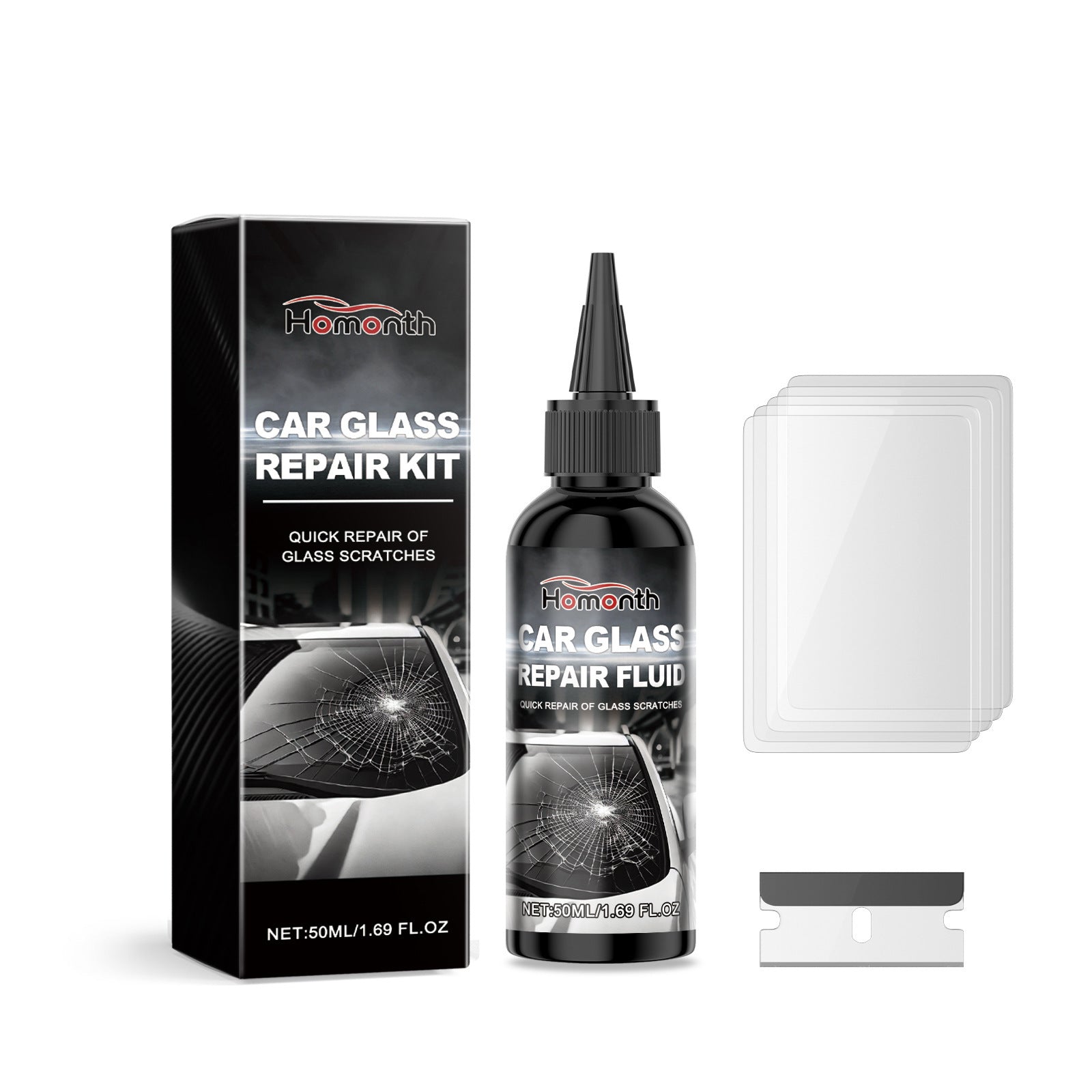 🔥Compra 1, llévate 1 gratis🔥Kit de reparación rápida de grietas en parabrisas🚗🔍