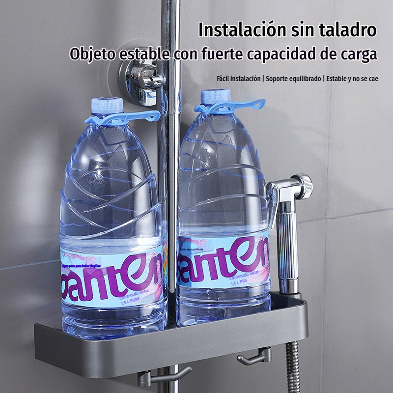 🔥Soporte de almacenamiento para barra de ducha de baño
