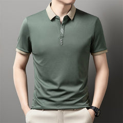 【Compre 1 y obtenga 1 gratis】 Polo de manga corta transpirable con solapa para hombre nuevo 2025
