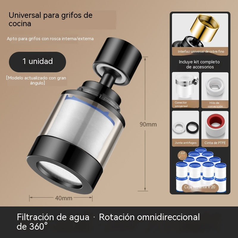 🔥【Compra 1 y recibe 1 gratis】💧✨ Filtro de agua para grifo | Purificación profunda, elimina sedimentos y olores, instalación rápida compatible con el 99% de grifos 🚰