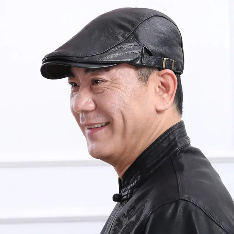 🐏 Gorro de piel de oveja de tamaño ajustable para hombre.