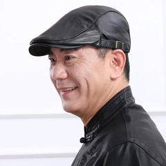 🐏 Gorro de piel de oveja de tamaño ajustable para hombre.