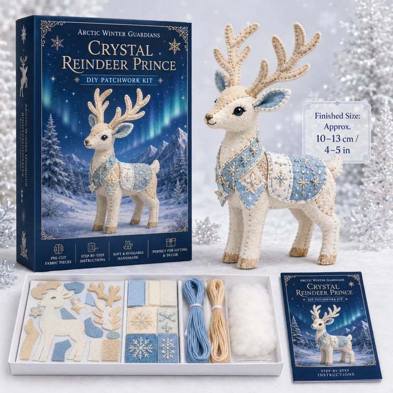 🎁 Último día: ¡Ahorra un 49%! 🧵 Mini kit de patchwork DIY de la serie «Arctic Winter Guardian».