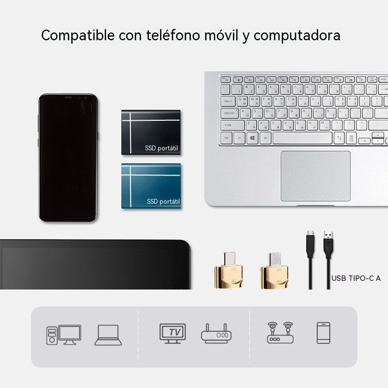 【16TB】Unidad de estado sólido externa portátil de alta velocidad y gran capacidad