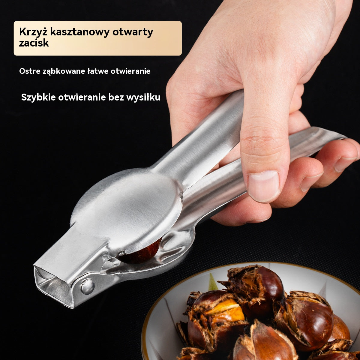 [Kup 1, a 1 dostaniesz gratis] Otwieracz do kasztanów z klipsem, otwierany jednym dotknięciem bez ryzyka zranienia rąk!