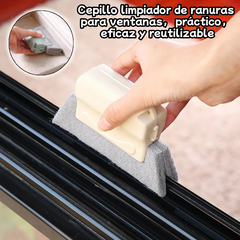 【Compra 1 y llévate 2 gratis】🧽 Cepillo limpiador de ranuras para ventanas, práctico, eficaz y reutilizable