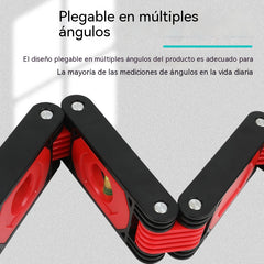 🔧Nivel plegable multifuncional portátil y nivel multiángulo