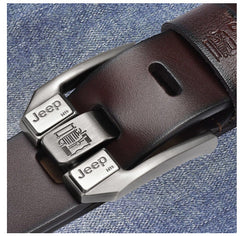 Cinturón retro para hombre de alta gama, cinturón de jeans con hebilla de cuero genuino, hebilla simple y moderna, piel de vaca seleccionada de una sola capa, resistente y duradera.
