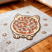 ⏳ Oferta por tiempo limitado -50% ⏰ Puzzle de Madera en Forma de Gato de 135 Piezas 😸✨