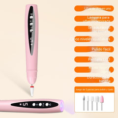 💅✨Lijadora eléctrica portátil 2 en 1 para uñas con lámpara UV