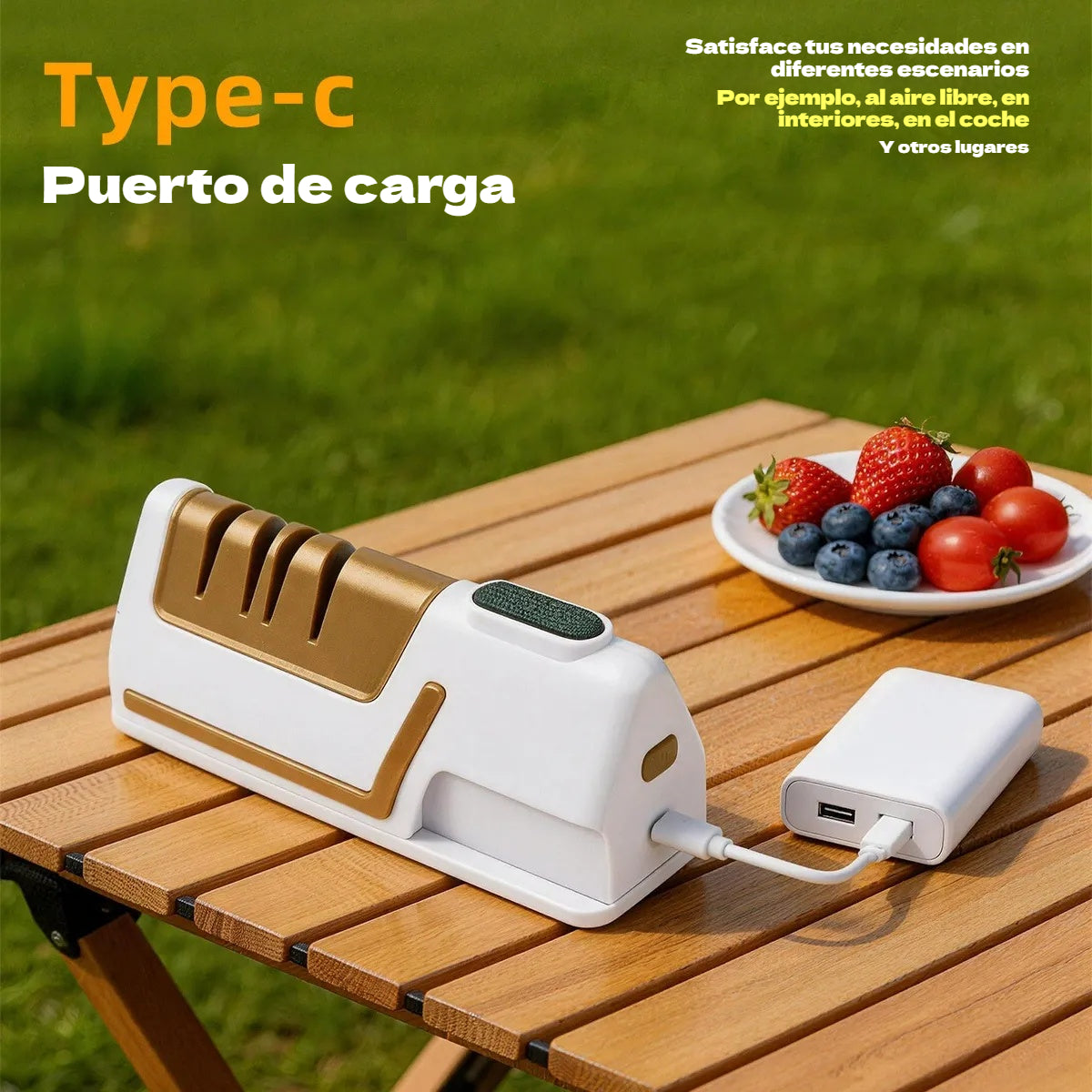 ⚡🔪Afilador de cuchillos eléctrico inalámbrico multifuncional