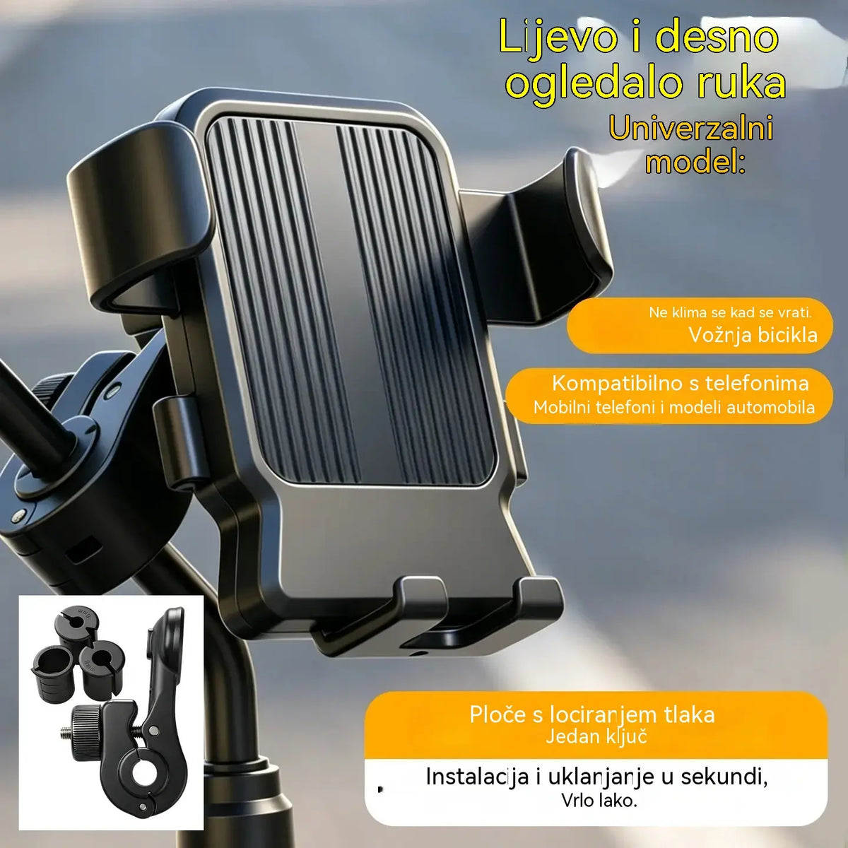 🚴 Držač za telefon za motocikl s sigurnim hvatištem
