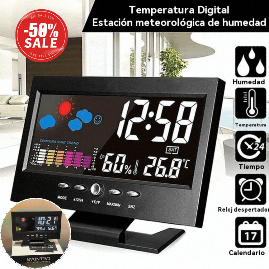 🎁Reloj meteorológico más vendido Reloj meteorológico 8082T