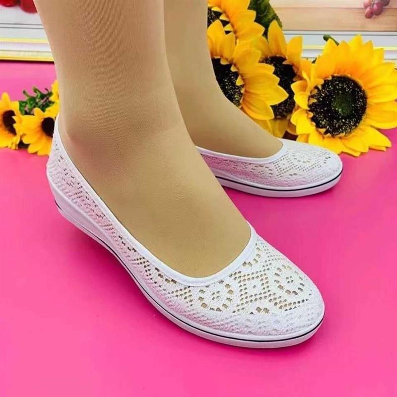 🌺【35-41】🩰2025 Primavera y verano Nuevos tacones de cuña casuales, cómodos y transpirables de malla