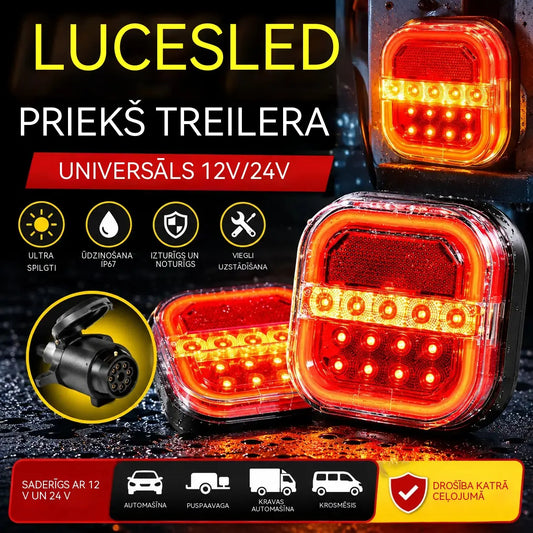 🚦【Universāli 12V/24V】🚦 LED auto piekabes lukturi