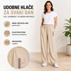 🔥【M–4XL】 👖 Lagane i prozračne ljetne pamučno-lanene hlače – moderne ležerne hlače do gležnja