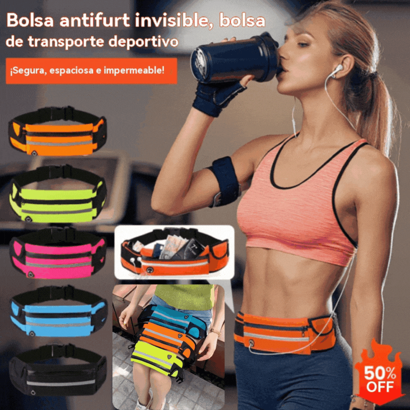 🎒 ¡Riñonera multifuncional para deportes y ocio, invisible, segura, espaciosa e impermeable!