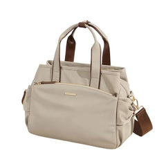 📢📢 ¡50% DE DESCUENTO! 👜 Bolso tote informal de lona para mujer de gran capacidad con bolsillos laterales plisados.