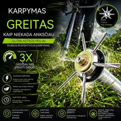 ⏰Pirkite vieną – antrą gaukite nemokamai🔥 Pakaitinė pjovimo galvutė žoliapjovėms / krūmapjovėms – plieninė pjovimo galvutė žolei pjauti 🌿✂️⚙️