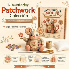 💥⏰50% de descuento🧵 Exquisito kit de costura DIY para ratón de patchwork