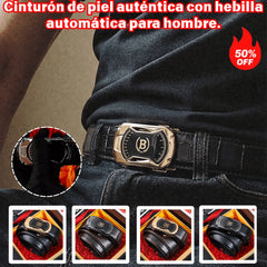 👍【Oferta por tiempo limitado】Nuevo cinturón de hombre de cuero genuino con hebilla automática