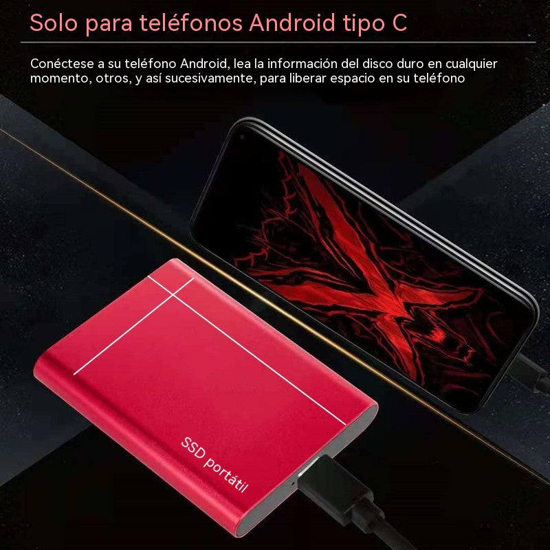 【16TB】Unidad de estado sólido externa portátil de alta velocidad y gran capacidad