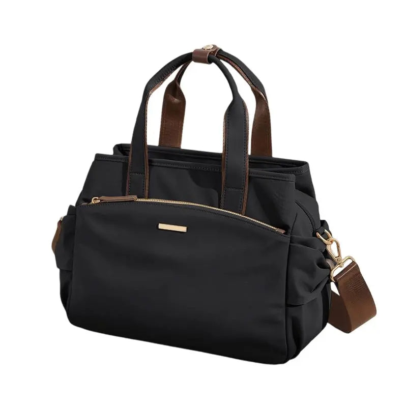 📢📢 ¡50% DE DESCUENTO! 👜 Bolso tote informal de lona para mujer de gran capacidad con bolsillos laterales plisados.