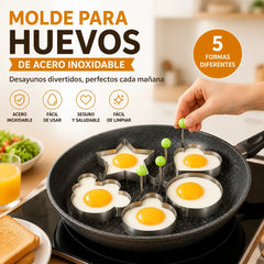 Juego de 5 piezas  🍳🍳🔥 Precio especial de gran venta - Molde para huevos de acero inoxidable