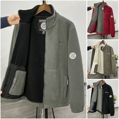 【XS-3XL】Chaqueta de terciopelo grueso de lana de talla grande informal cálida de otoño e invierno para hombre【💥30%OFF】