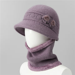 🔥 50% DESCUENTO | Accesorios de invierno suaves y abrigados❄️ Set de gorro y bufanda cálido para mamá y abuela