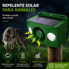 ✨🐅Repelente ultrasónico de animales salvajes alimentado por energía solar