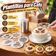 ☕ Molde de acero inoxidable 304 para arte latte de café