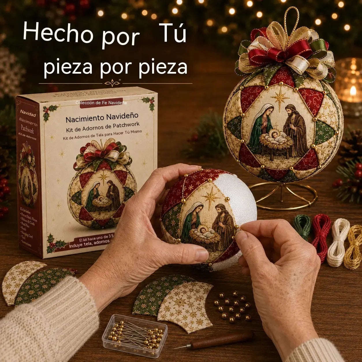 🎄✨ ¡Especial de Navidad! Kit de decoración navideña de patchwork para el Nacimiento de Jesús: ¡crea exquisitos recuerdos hechos a mano! 🎁🙏