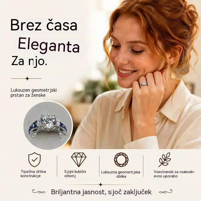 🔥【Kupite enega, enega dobite brezplačno】✨ Eleganten koktajl prstan s kubičnim cirkonijem: bleščeč dizajn za popestritev posebnih trenutkov.