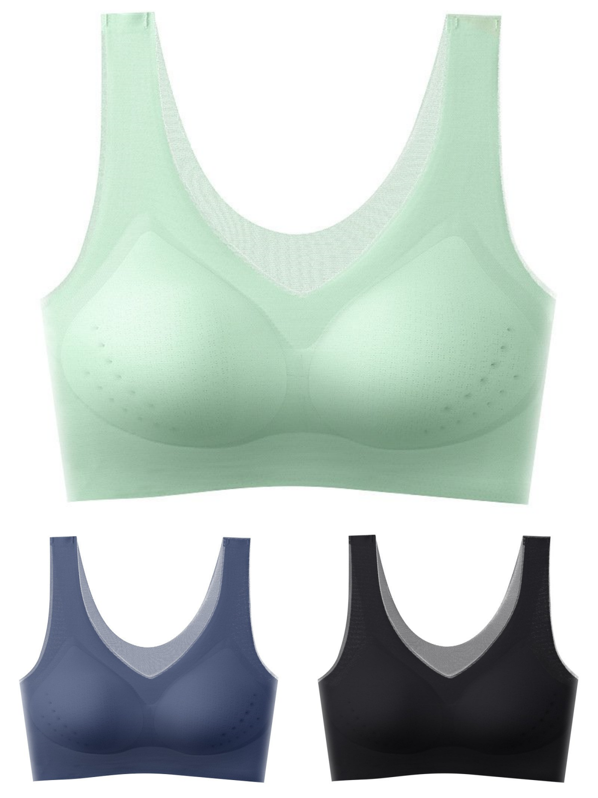 【50%OFF】🌸【40-120 kg】2026, sujetador push-up de seda helada sin costuras