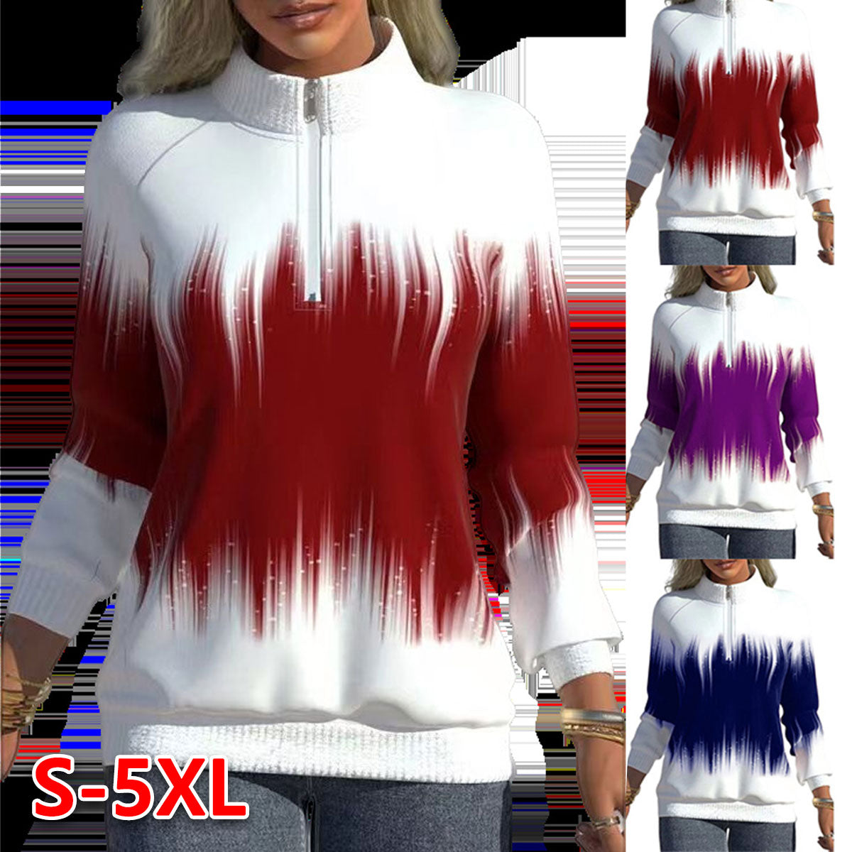 🔥【S-5XL】Sudadera con capucha de otoño invierno con medio cuello