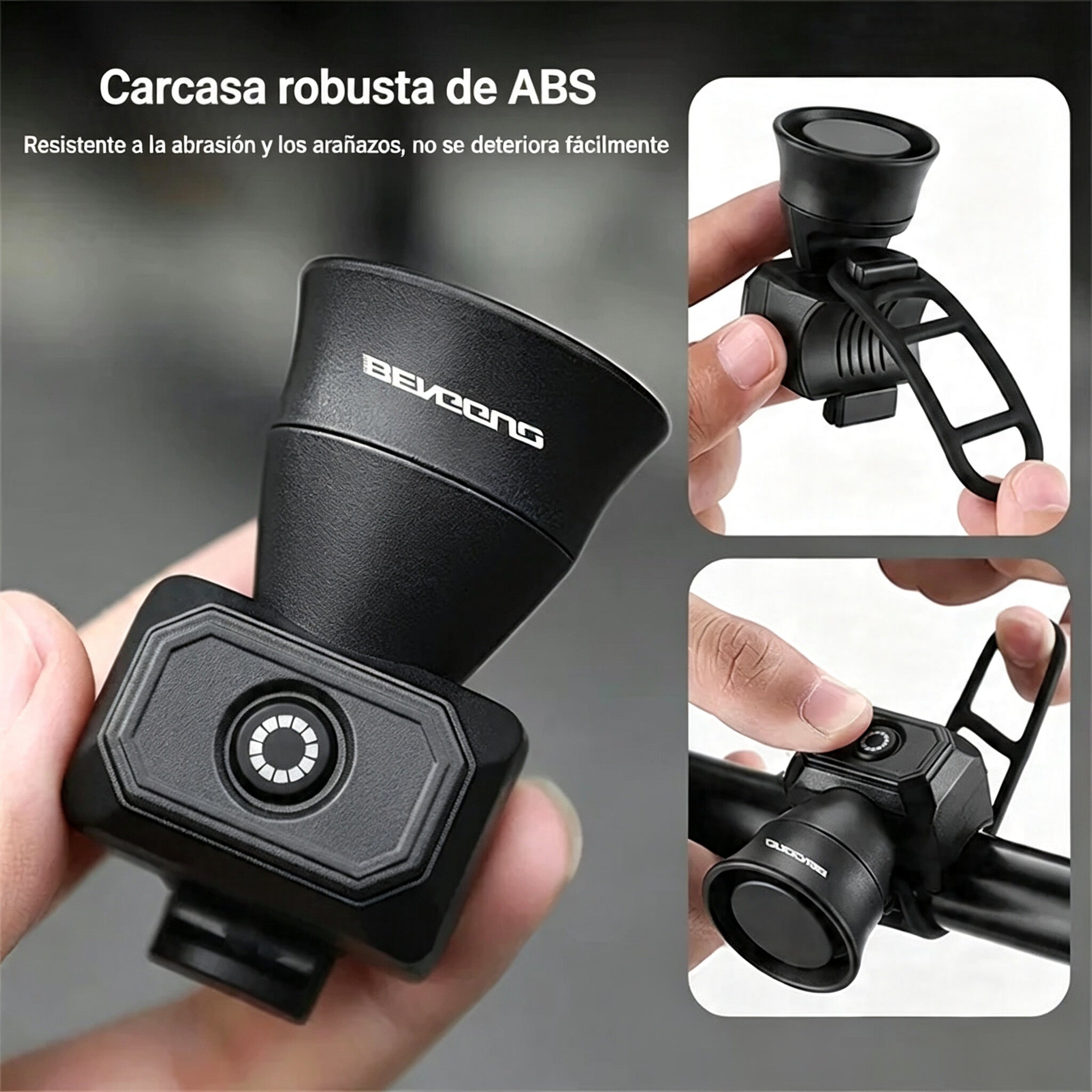 🔔2 unidades a 28 euros⚡ Claxon Eléctrico para Bicicleta 120 dB – Recargable por Tipo‑C, Impermeable IP4, Campana de Seguridad para MTB y Plegable 🚲💨
