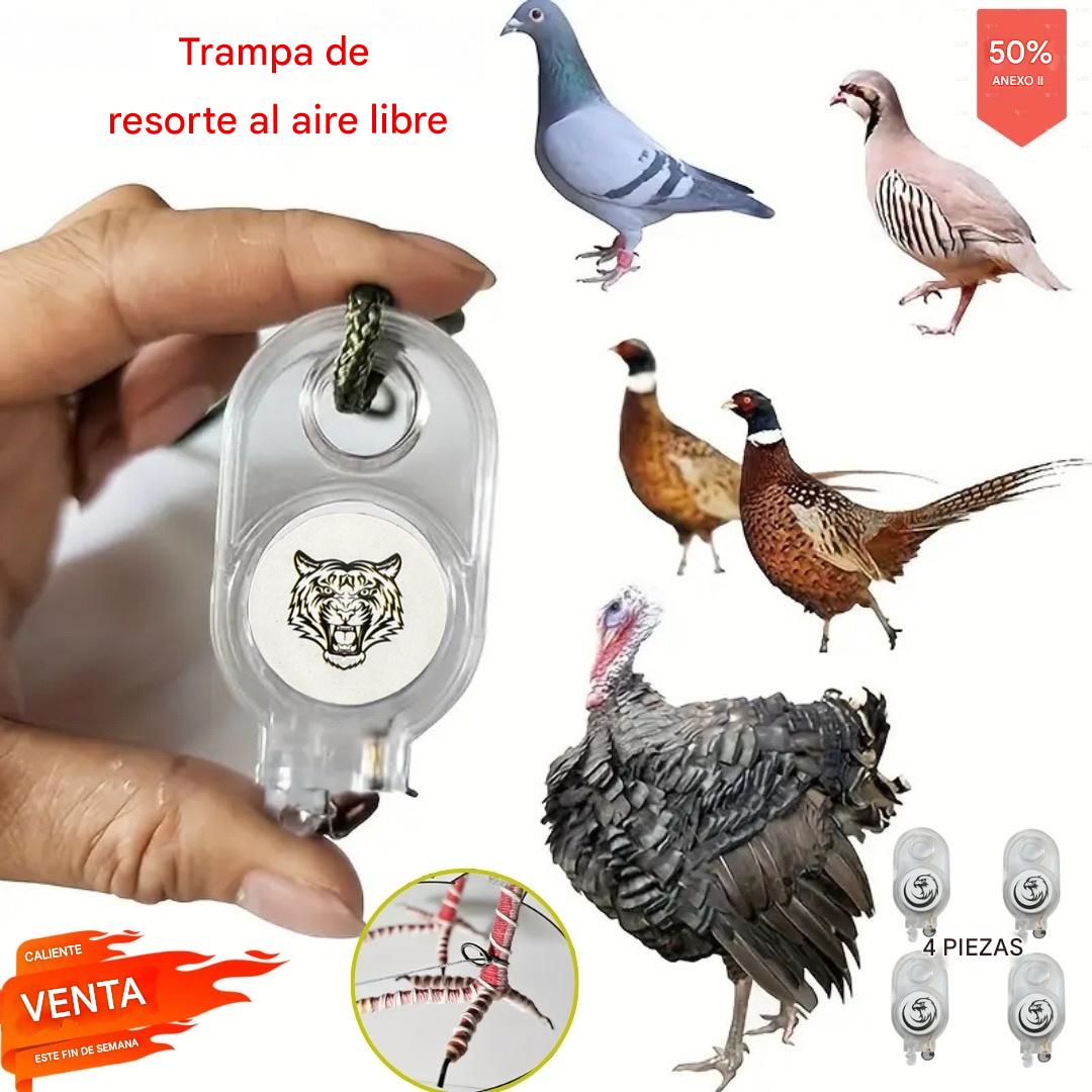 🐓🐦🔥【1 juego de 4 piezas】Trampa de resorte para exteriores, trampa de bloqueo automático de alta sensibilidad