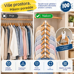 👕✨【Pakiranje od 100】Spojnice za vješalice za odjeću koje štede prostor: Udvostručuju prostor u vašem ormaru; čvrste su i izdržljive.