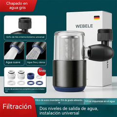 ✅✅【2 por 27 euros】💦👍🏻Filtro purificador de agua para grifo de acero inoxidable