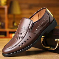 【38-44】2025  Nuevos zapatos casuales de cuero para hombre