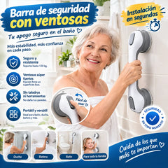 🔥Pasamanos de baño con ventosa multifuncional, no es necesario perforar agujeros, no es necesario instalar, fácil de usar.