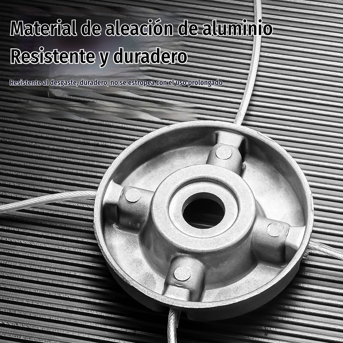🔥✨【1 cabezal + 10 cables de acero】🔥 Cabezal de repuesto para desbrozadora/cortacésped – Compatible con hilo de nailon o cable de acero 🌿✂️⚙️