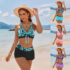 🏊‍👙【39%OFF】🌴 Traje de baño elegante con estampado de talla grande