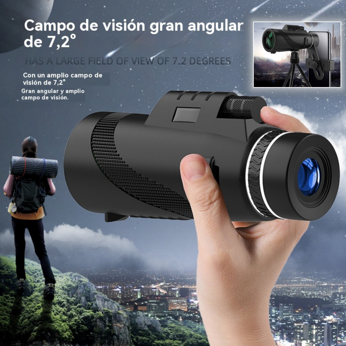 🔥【Compre 1 y obtenga 1 gratis】🔭Telescopio monocular portátil de alta definición y alta potencia para exteriores de 40x60