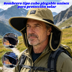 🔥✨【Compra 1 y llévate 1 gratis（2 piezas）】🧢Sombrero tipo cubo plegable unisex para protección solar
