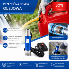 【Kup 1, a drugi dostaniesz gratis】Nowa pompa olejowa Denaqi 21 V na baterię litową, pompa do oleju i wody o podwójnym zastosowaniu, bateria litowa
