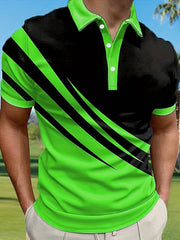 🔥👔【S-6XL】Nova poletna moška črtasta 3D-tiskana POLO majica