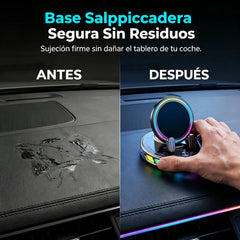 📱 Soporte para coche RGB con sujeción automática y carga inalámbrica de 15 W
