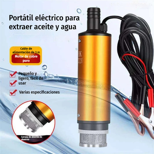 🛢️ Bomba sumergible portátil ⚡Compatible con diésel, queroseno y agua💧